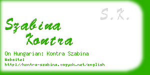szabina kontra business card